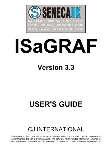 to download the IsaGRAF user manual - Instrumentation Systems ...