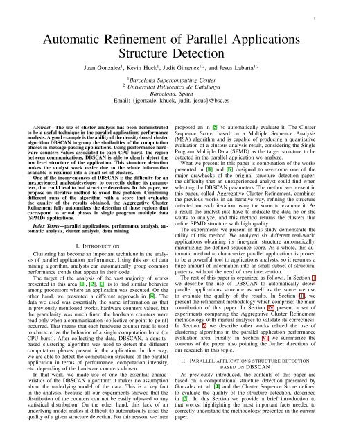 Automatic Refinement of Parallel Applications Structure Detection