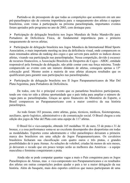 Tomada de Contas - 2003 - MinistÃ©rio do Esporte