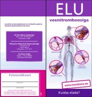 Elu tromboosiga - Tromboosialane info arstile ja patsiendile