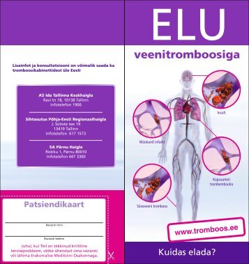 Elu tromboosiga - Tromboosialane info arstile ja patsiendile