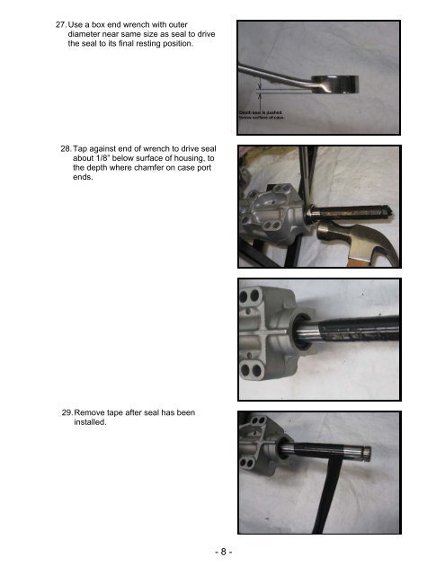 Procedure for Replacing Axle Shaft - Tuff Torq Parts
