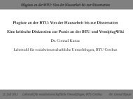 Plagiate an der BTU - Lehrstuhl Sozialwissenschaftliche Umweltfragen