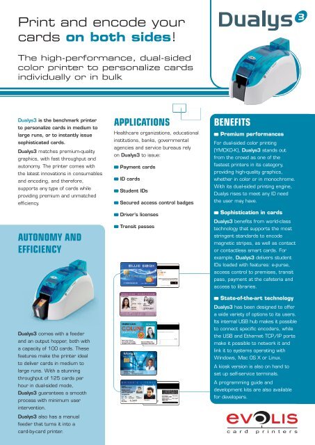 Evolis Dualys 3 Id Card Printer