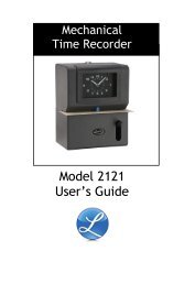 Model 2121 User's Guide - Lathem Time Corporation