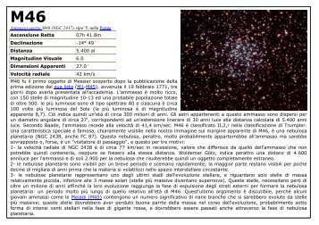 Ammasso aperto M46 (NGC 2437), tipo 'f', nella Poppa Ascensione ...