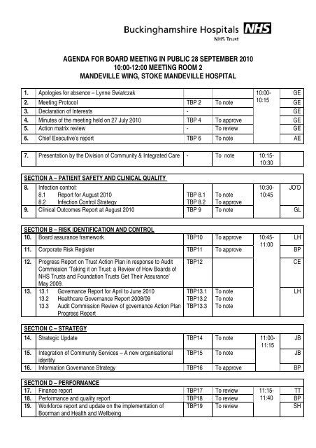 1. Public board papers September 2010.pdf - Become an NHS ...