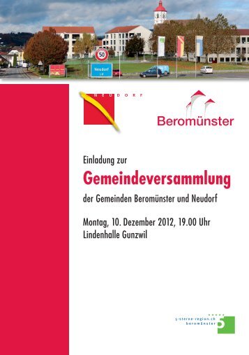 Botschaft - Gemeinde BeromÃ¼nster