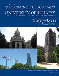UNIVERSITY OF ILLINOIS - Institute of Government & Public Affairs ...