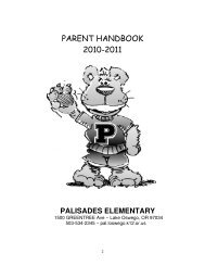 PARENT HANDBOOK 2010-2011 - Lake Oswego School District