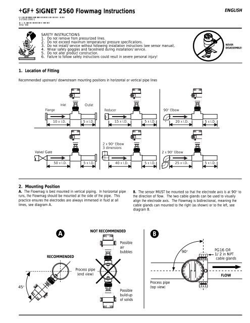 Instructions - 2560 Electromagnetic Flow Sensor - Georg Fischer ...