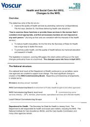 Briefing paper on changes to the NHS - Voice & Influence