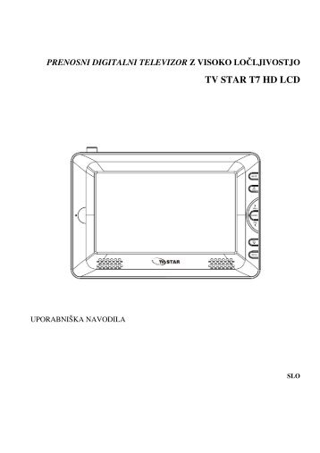 prenosni digitalni televizor z visoko loÃ„Âljivostjo tv star t7 hd lcd