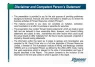 Disclaimer and Competent Person's Statement - Pioneer Resources ...
