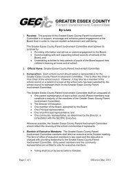 GECPIC By-Laws - Greater Essex County District School Board