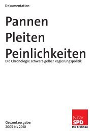 Pannen Pleiten Peinlichkeiten - SPD-Landtagsfraktion NRW