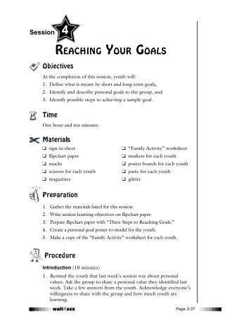 Session 4 on Goal Setting
