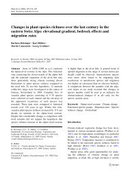 Changes in plant species richness over the last century ... - ETH ZÃ¼rich