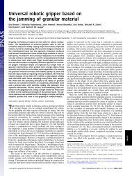 Universal robotic gripper based on the jamming of granular material