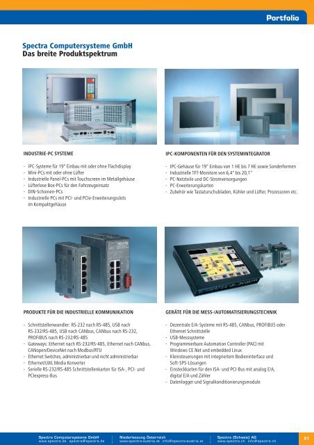 Industrielle PC-Boards - Spectra Computersysteme GmbH
