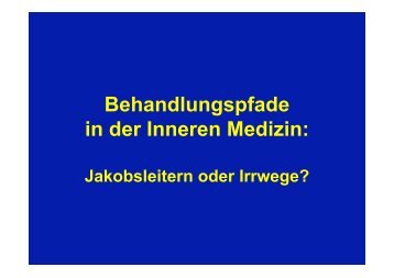 Behandlungspfade in der Inneren Medizin: