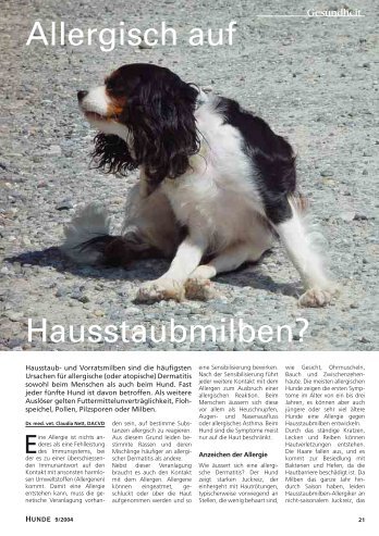 Hunde 9/2004 - Tierärztliche Spezialistenklinik