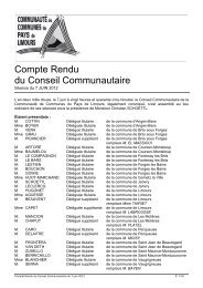 Compte Rendu du Conseil Communautaire - Communauté de ...