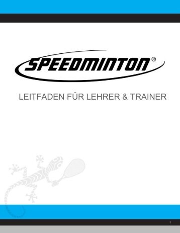 Lehrer Leitfaden in deutscher Sprache. - Speedminton