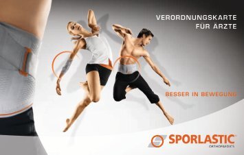 Verordnungskarte für Ärzte - Sporlastic GmbH