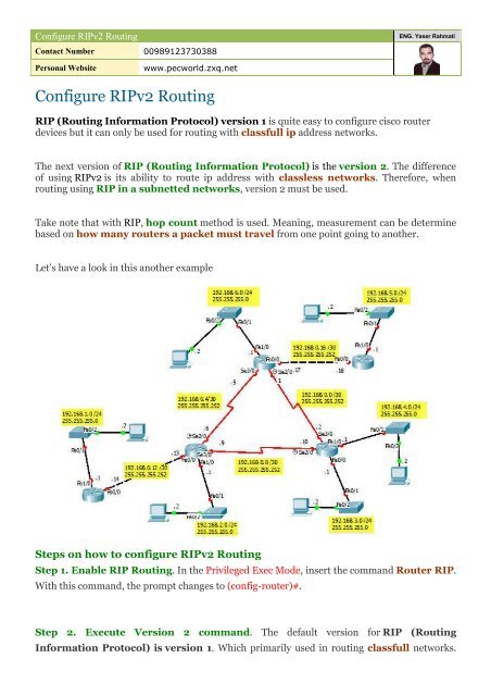 Configure RIPv2 Routing