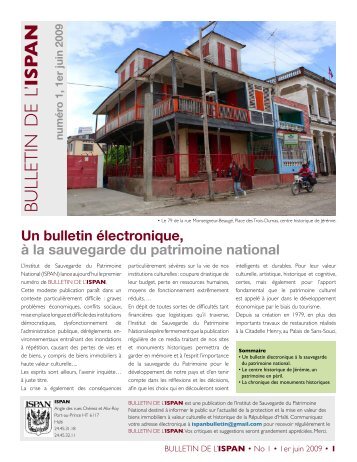 BULLETIN DE L'ISPAN No 1.pdf - reseau-culture-haiti
