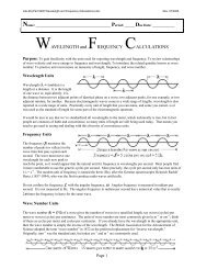 Part 0000 Wavelength and Frequency Calculations