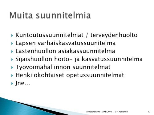 Palvelusuunnitelman merkitys ja sitÃ¤ ohjaava lainsÃ¤Ã¤dÃ¤ntÃ¶ - Socom