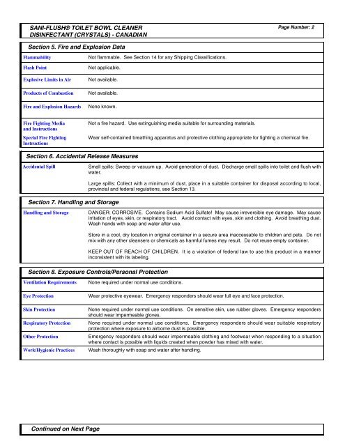 Material Safety Data Sheet - MDA