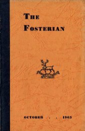 Fosterian Magazine 1963 - Old Fosterians and Lord Digby's Old Girls