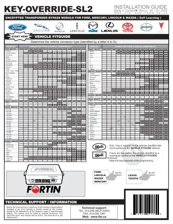 KEY-OVERRIDE-SL2 - Fortin Electronic Systems