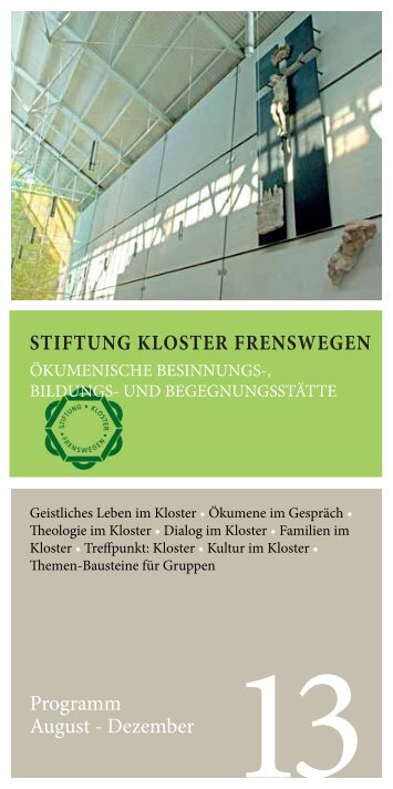 Jahresprogramm 2-2013 zum Download (PDF) - Kloster Frenswegen
