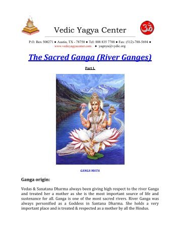 The Sacred Ganga (River Ganges) - Vedicyagyacenter.com