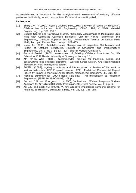 reliability assessment of offshore jacket structures in niger delta