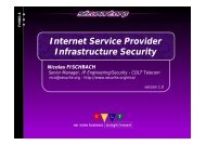 Internet Service Provider Infrastructure Security - frnog