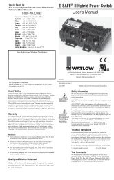 E-SAFEÃ‚Â® II Hybrid Power Switch User Manual Rev C June ... - Watlow