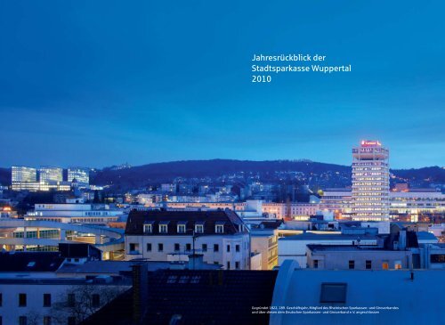 Jahresrückblick 2010 - Stadtsparkasse Wuppertal