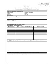 Equipment-Specific LOTO Procedure Development Form