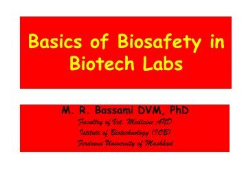 Basics of Biosafety in Biotech Labs