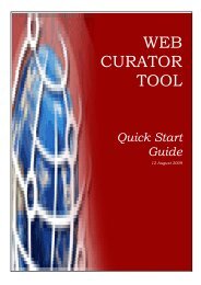 Web Curator Tool Quick Start Guide for WCT version 1.5.2