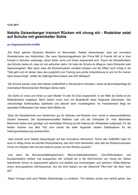 Spoteo: Natalie Geisenberger trainiert Rücken mit chung shi ...