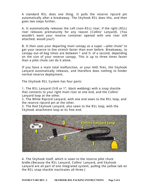 SkyHook RSL Packing Instructions for Vector 3/Vector 3 M-Series ...