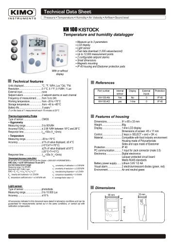 KH 100 KISTOCK - Instruments-de-mesure.com