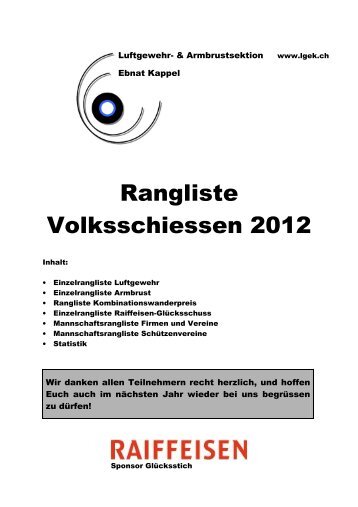 Rangliste Volksschiessen 2012 - auf lgek.ch