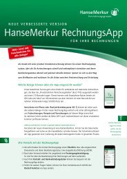 HanseMerkur RechnungsApp - HanseMerkur VertriebsPortal